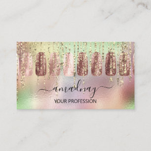 Carte De Visite Clous maquillage Artiste Holographe Manucure Drive