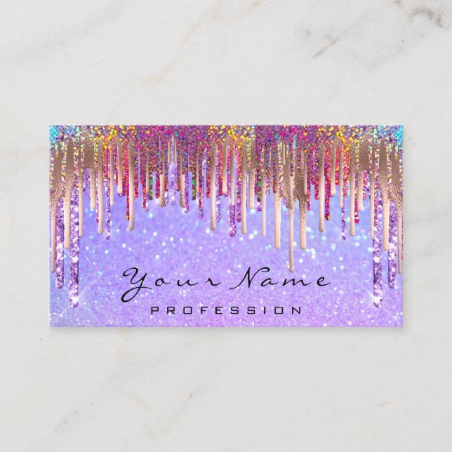 Carte De Visite Clous maquillage Artiste Holographe Parties scinti (Devant)