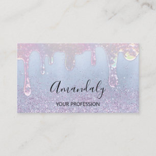 Carte De Visite Clous Maquillage Artiste Lash Logo Logo Drio Bleu