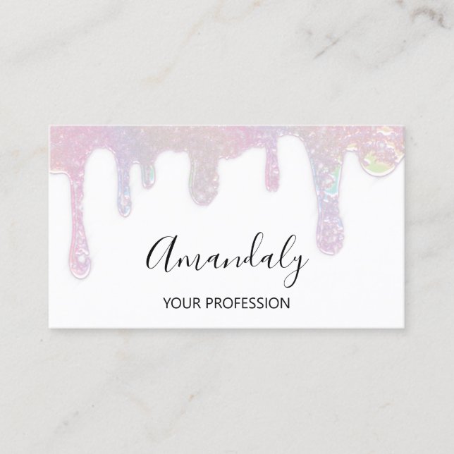 Carte De Visite Clous Maquillage Artiste Lash Logo Logo Drio White (Devant)