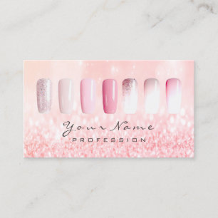 Carte De Visite Clous Parties scintillant Art Glam métallique Rose