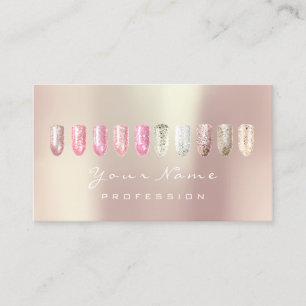 Carte De Visite Clous Parties scintillant Art Glam rose étincelle