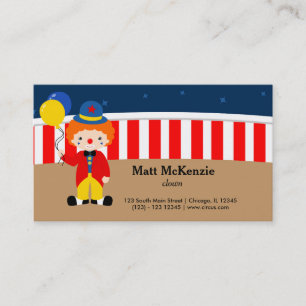 Carte De Visite Clown de cirque