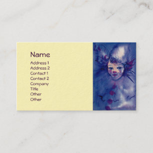 CARTE DE VISITE CLOWN EN VIOLET