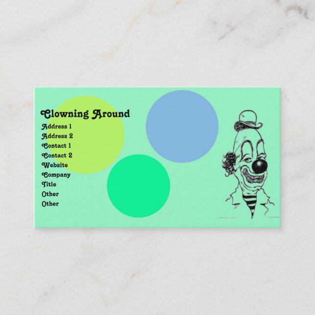 Carte De Visite Clown vintage (Devant)