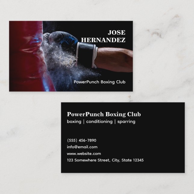 Carte De Visite Club de boxe (Devant / Derrière)
