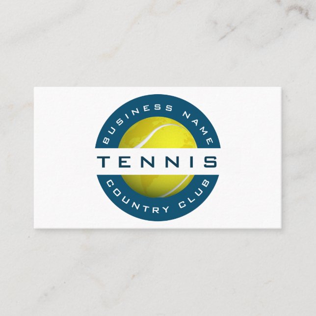 Carte De Visite Club de tennis moderne et entraîneur commercial Mé (Devant)