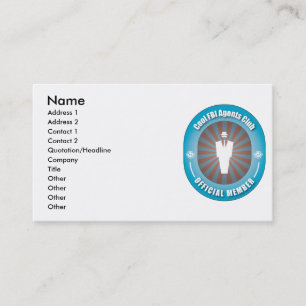 Carte De Visite Club frais d'agents du FBI