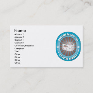 Carte De Visite Club frais de personnes de la CAHT