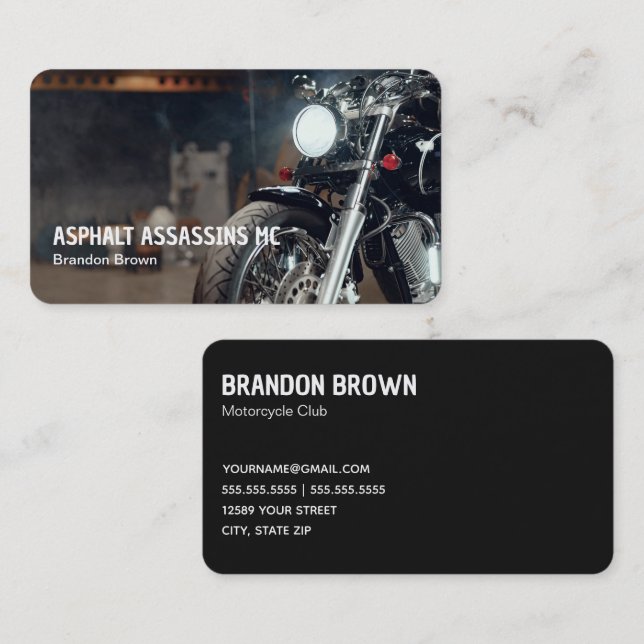 Carte De Visite Club moto (Devant / Derrière)