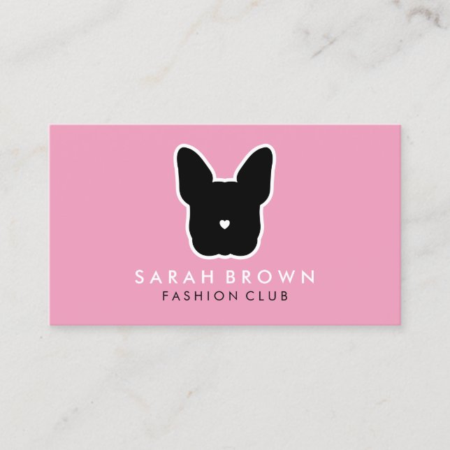 Carte De Visite Club pour animaux de compagnie Silhouette (Devant)