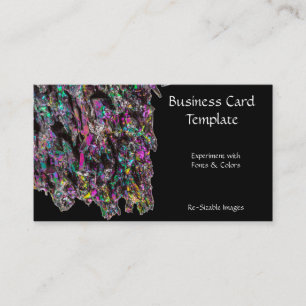 Carte De Visite Cluster Carborundum Gemstone Mineral
