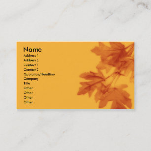 Carte De Visite Cluster d'automne