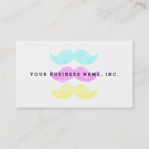 Carte De Visite CMY Mustaches (style presse-lettres)