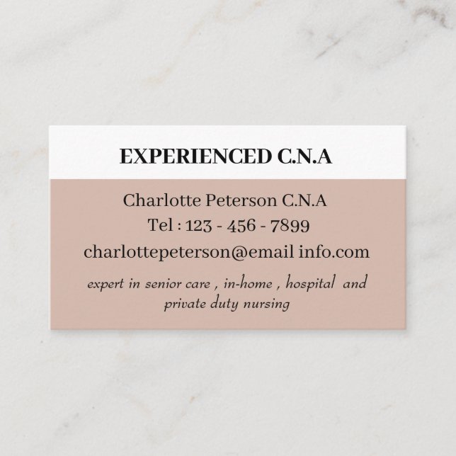 Carte De Visite CNA simple (Devant)