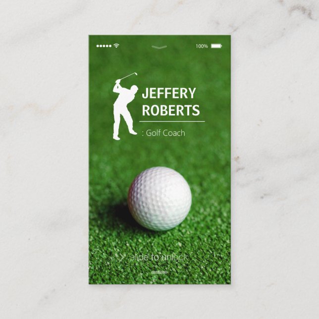 Carte De Visite Coach Creative Golfer Golf (Devant)
