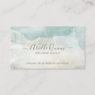 Carte De Visite Coach de Bien-être Aquarelle Abstraite