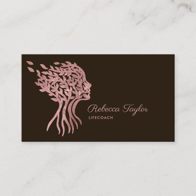 Carte De Visite coach de vie arbre de vie thérapeute guérisseur bi (Devant)