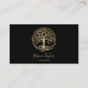 Carte De Visite coach de vie arbre de vie thérapeute yoga guérisse