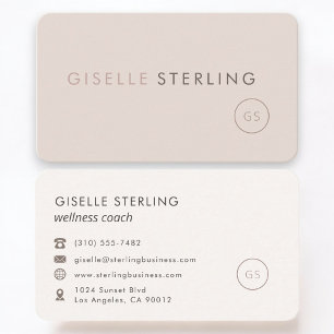 Carte De Visite Coach en Bien-être Féminin Professionnel 