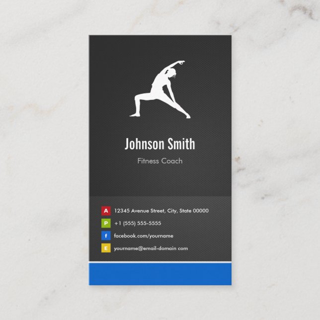 Carte De Visite Coach Fitness - Yoga Creative Innovative (Devant)
