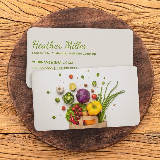 Carte De Visite Coach Nutrition (Nutrition Coach Business Cards)