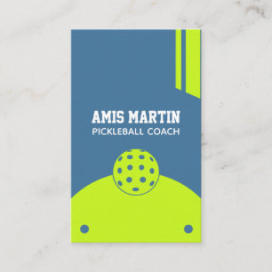 Carte De Visite Coach Pickleball Jaune