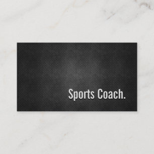 Carte De Visite Coach sportif Cool Black Metal Simplicité