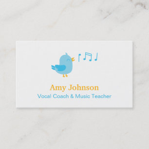 Carte De Visite Coach vocal adorable et professeur de musique