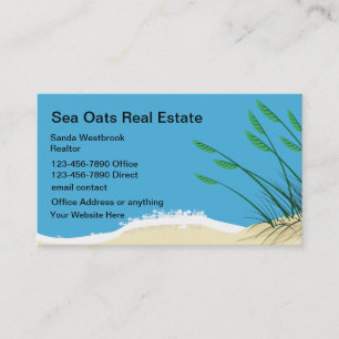 Carte De Visite Coastal Beach Real Estate Agent