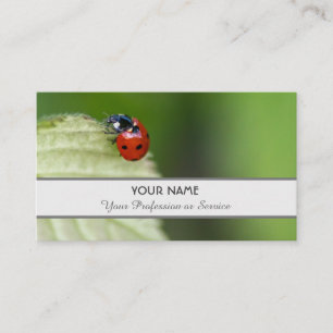 Carte De Visite coccinelle positive et chanceuse pour zen et l'édu