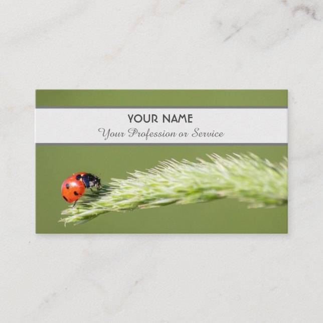 Carte De Visite coccinelle positive et chanceuse pour zen et l'édu (Devant)