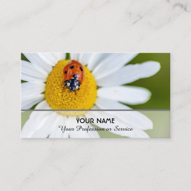 Carte De Visite coccinelle positive et chanceuse pour zen et l'édu (Devant)