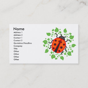 Carte De Visite coccinelle rouge