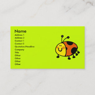 Carte De Visite Coccinelle tachetée