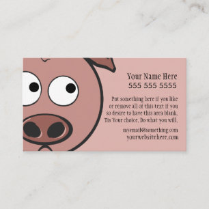 Carte De Visite Cochon mignon