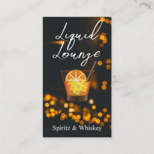 Carte De Visite Cocktail Mélangé Orange Éclairage d'ambiance