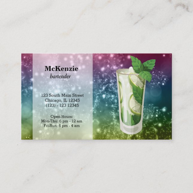 Carte De Visite Cocktails (Devant)