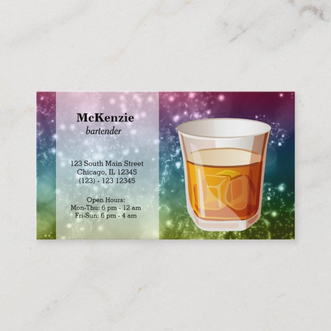 Carte De Visite Cocktails (Devant)