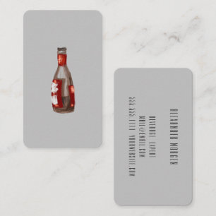 Carte De Visite Cocktails / Barman / Bière à l'aquarelle