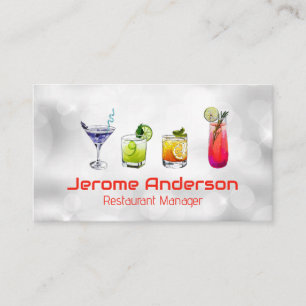 Carte De Visite Cocktails   Boissons mixtes