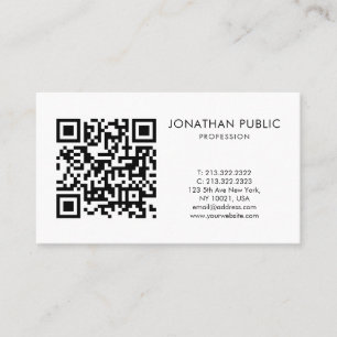 Carte De Visite Code Barre Code QR Votre Entreprise Logo Ici Migno