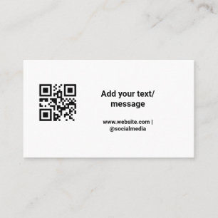Carte De Visite code barre personnalisé simple ajouter votre site 