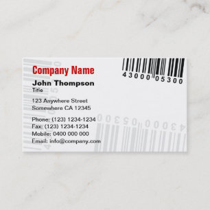 Carte De Visite Code barres