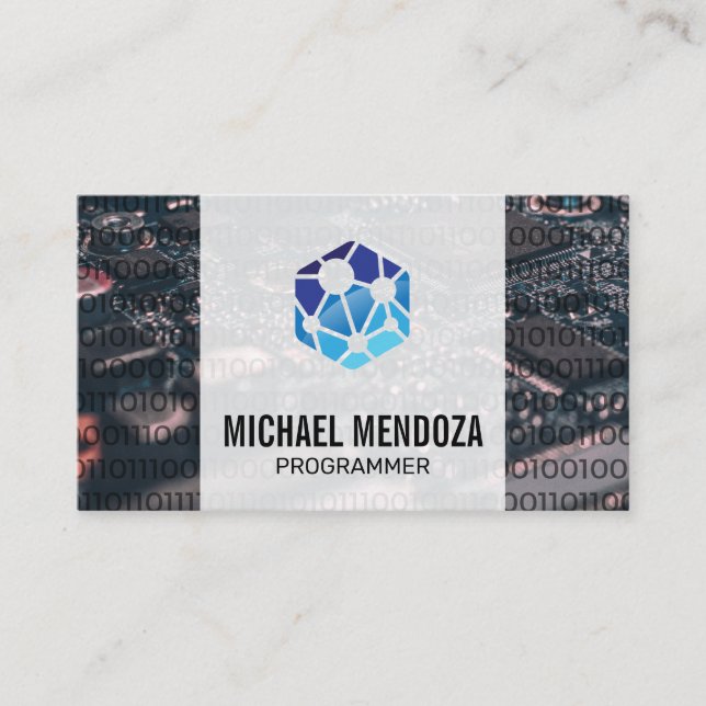 Carte De Visite Code binaire | Logo technique (Devant)