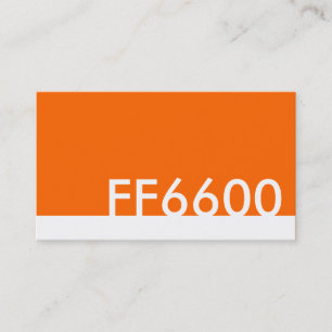 Carte De Visite code couleur html orange FF6600