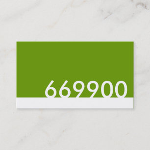 Carte De Visite code couleur html vert 669900