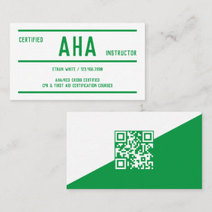 Carte De Visite Code d'analyse de l'instructeur AHA