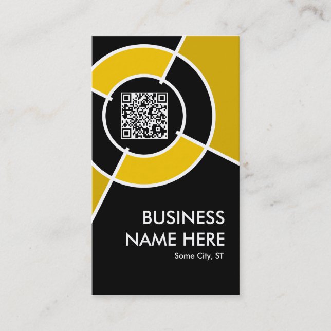 Carte De Visite code de QR et cible oranges de logo (Devant)