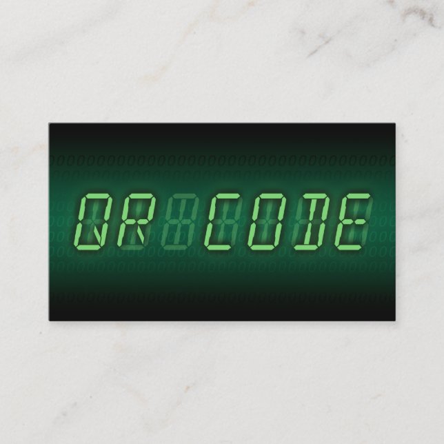 Carte De Visite CODE DE QR : lecture numérique (Devant)